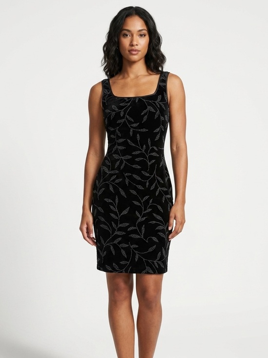 black cache dress Cache | Dresses | Vintage Cache Black Velvet Beaded Mini Dress Womens Xs  Stretch Sleeveless